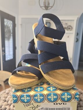 Charleston Shoe Stretch Wedge Sandals